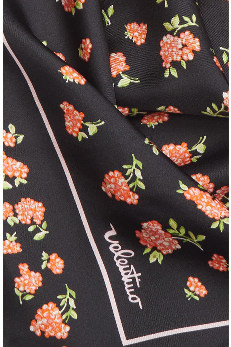 Mazzetto Coriandolo Silk Square Scarf, Alternate, color, BLACK/ ROSE