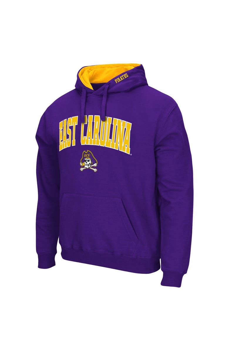 COLOSSEUM Men's Colosseum Purple ECU Pirates Arch and Logo Pullover Hoodie, Alternate, color, Purple
