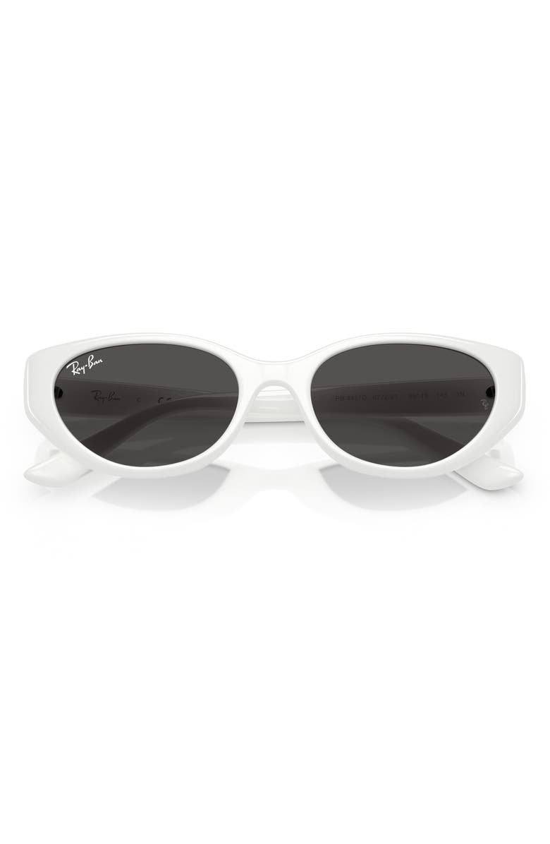 Ray-Ban 55mm Pillow Sunglasses, Alternate, color, White