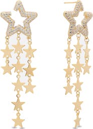 EYE CANDY LOS ANGELES Celeste Star Cubic Zirconia Drop Earrings