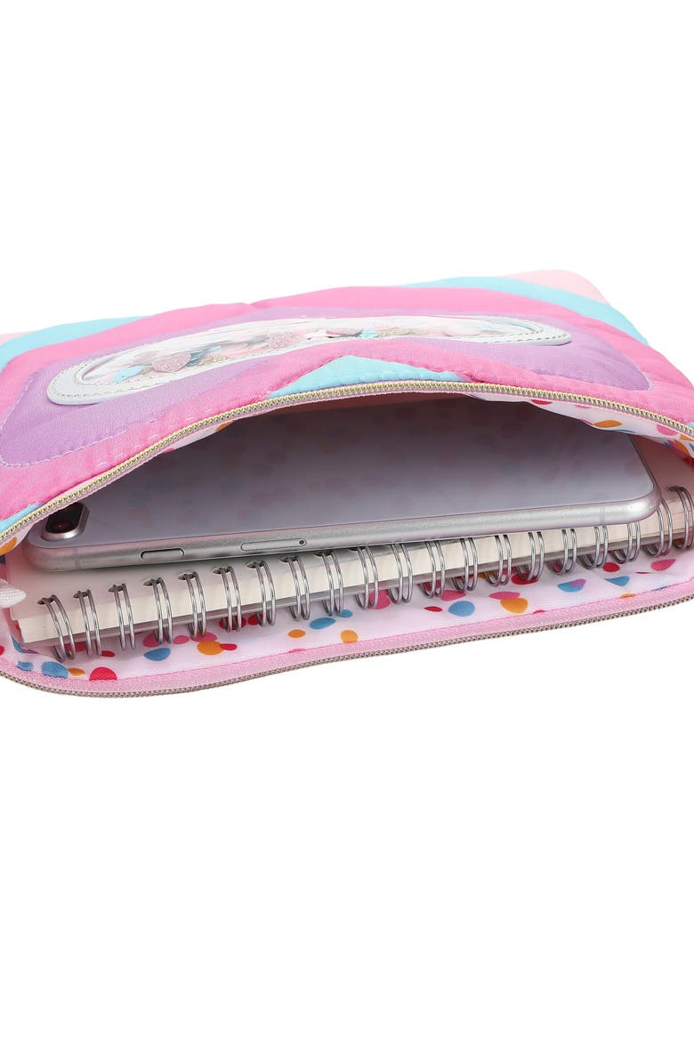 Quilted Heart Confetti Adult Pencil Case Pouch, Alternate, color, Multicolor