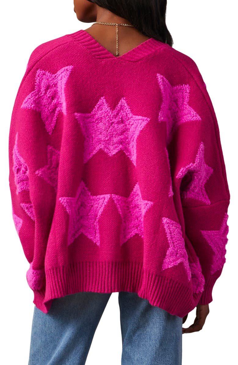 VICI Collection Chasing the Stars Oversize Cardigan, Alternate, color, 