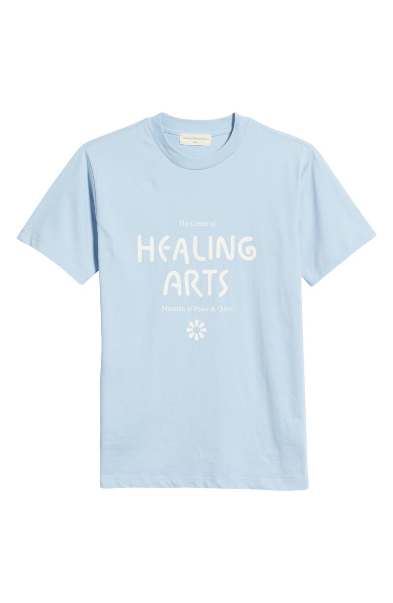 Museum of Peace & Quiet Healing Arts Graphic T-Shirt, Main, color, Baby Blue