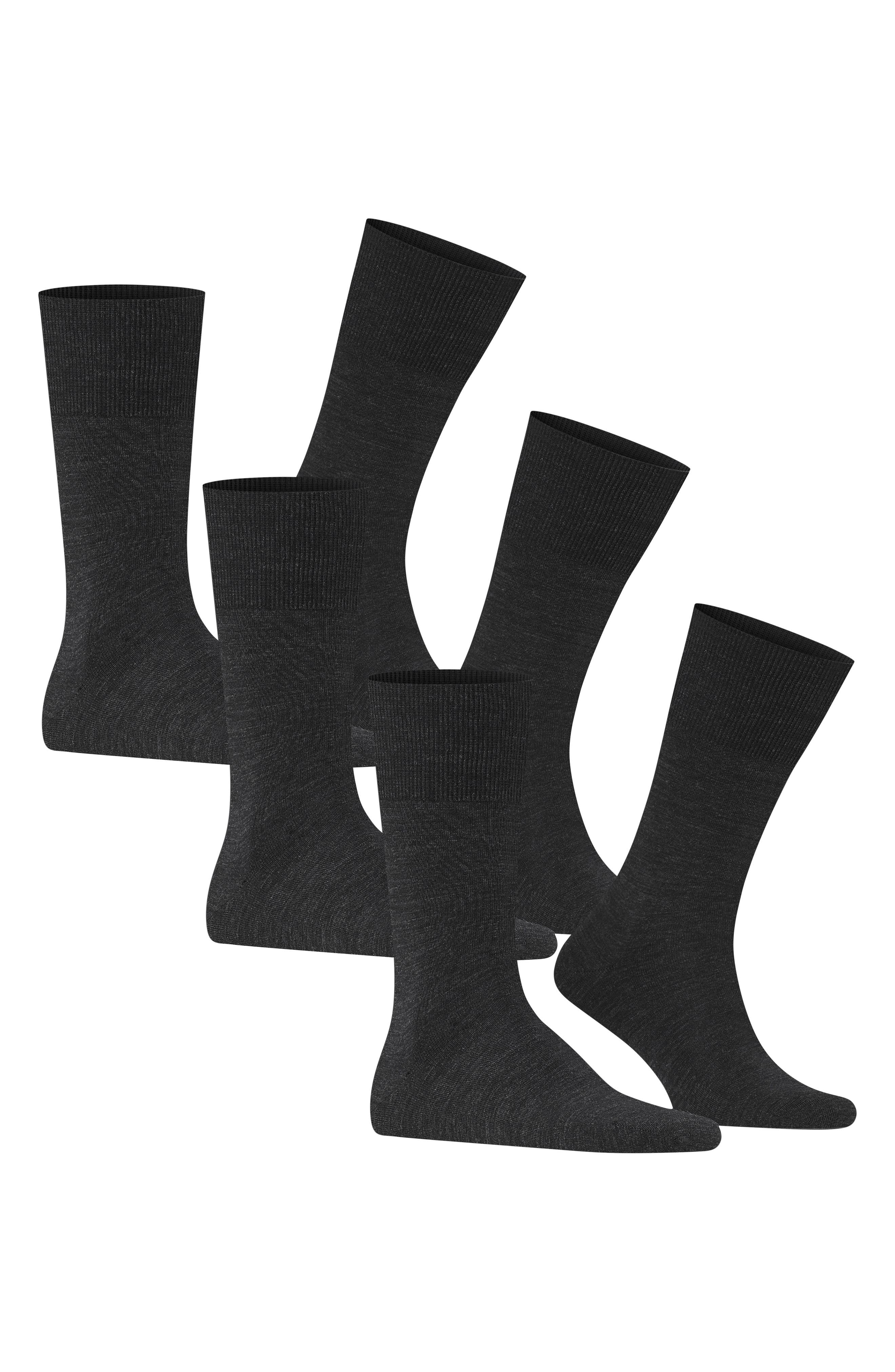Falke Airport 3-Pack Dress Socks in Anthracite 