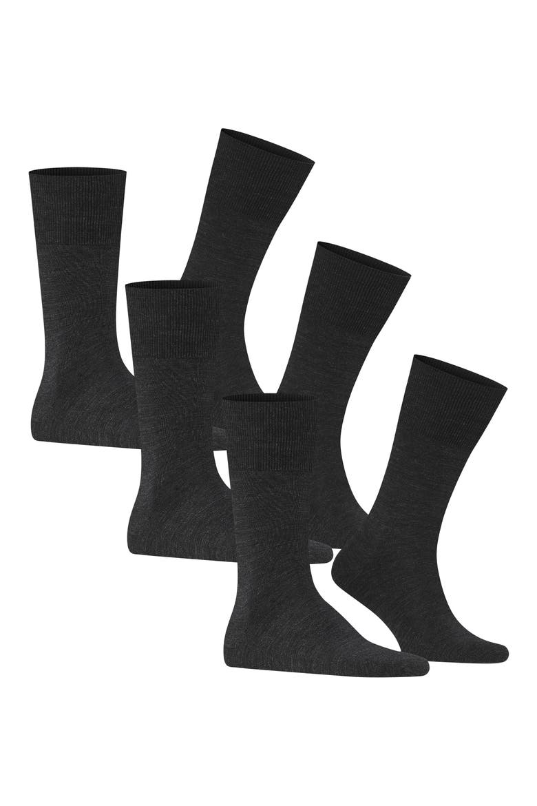 Airport 3-Pack Dress Socks, Main, color, ANTHRA.MEL