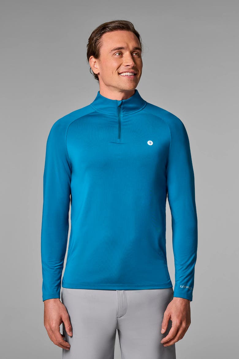 Men's Fairway Golf Pullover, UPF 50+ Sun Protection, Alternate, color, Bluejay