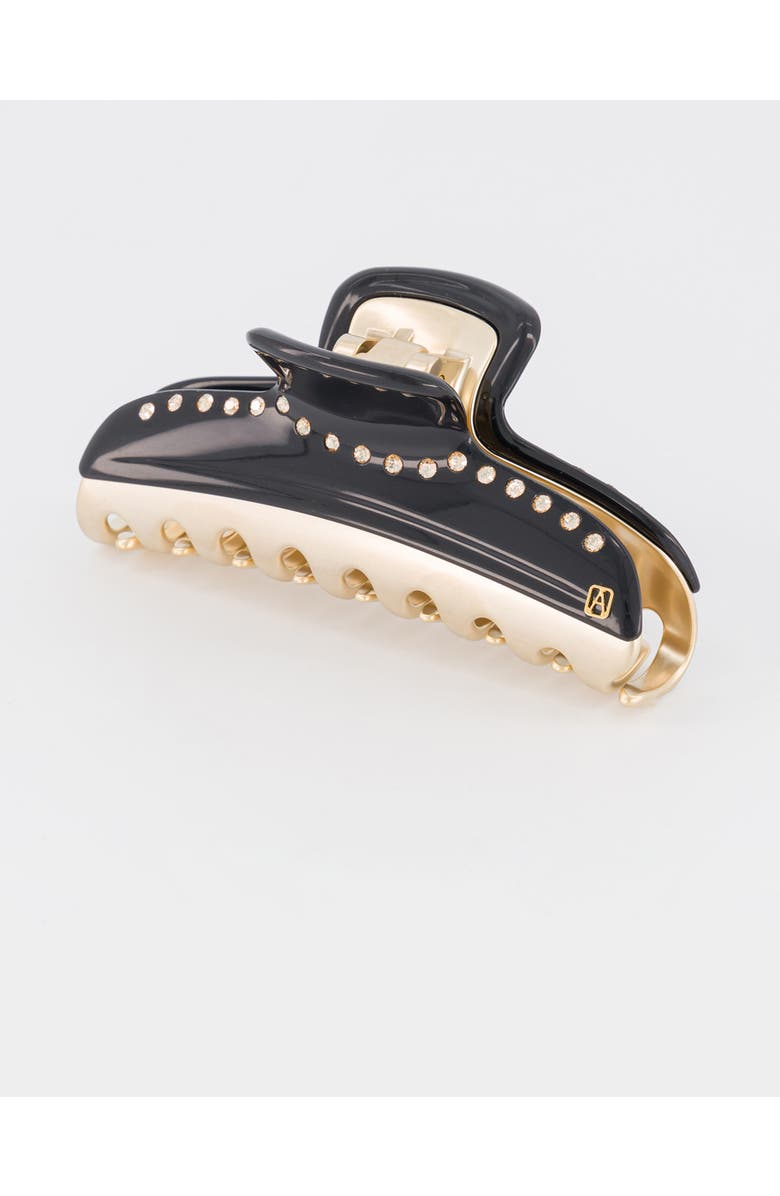 Alexandre de Paris Vendome Large Crystal Hair Claw Clip, Alternate, color, Black