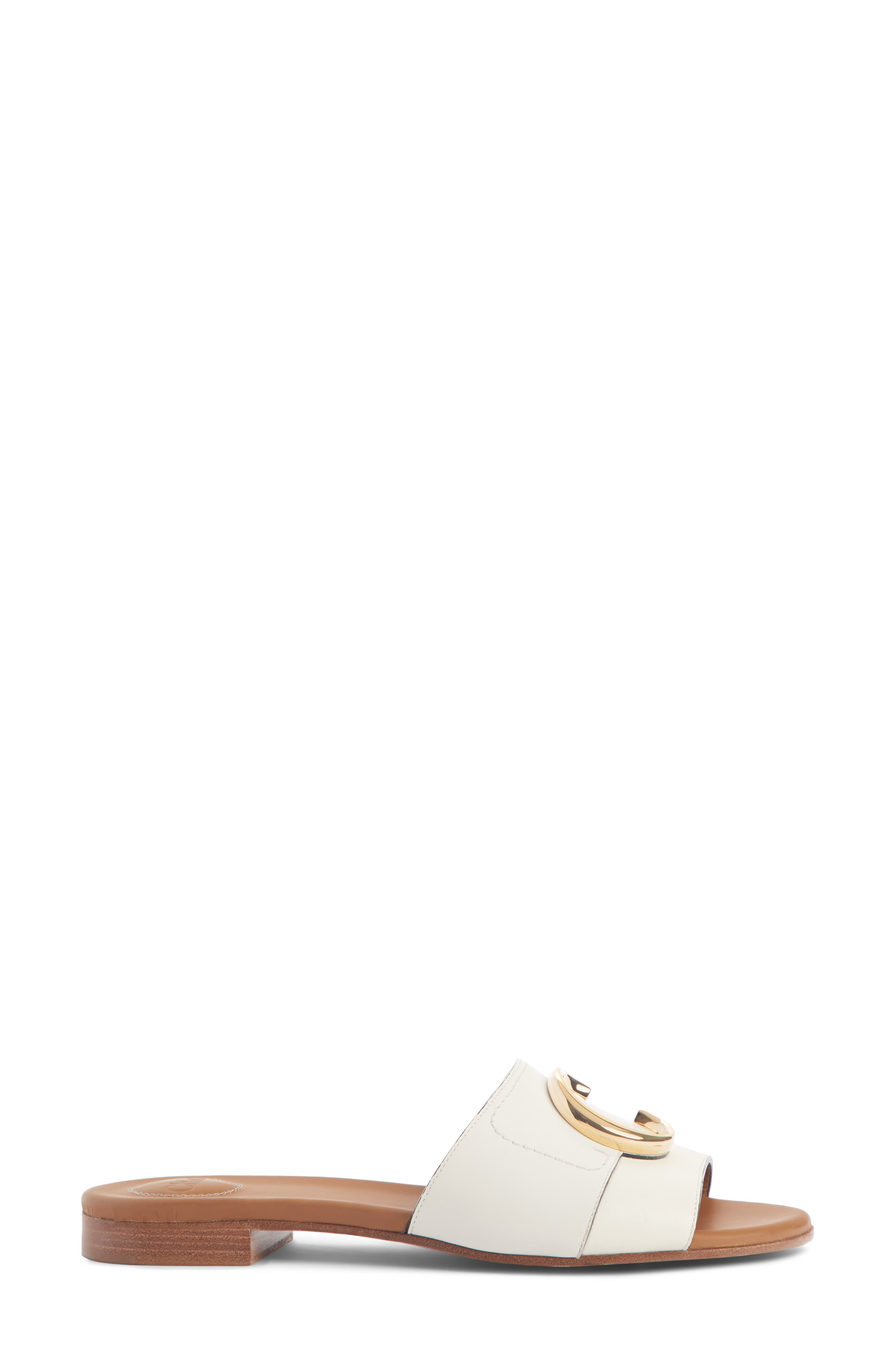Chloé C Logo Slide Sandal, Alternate, color, 