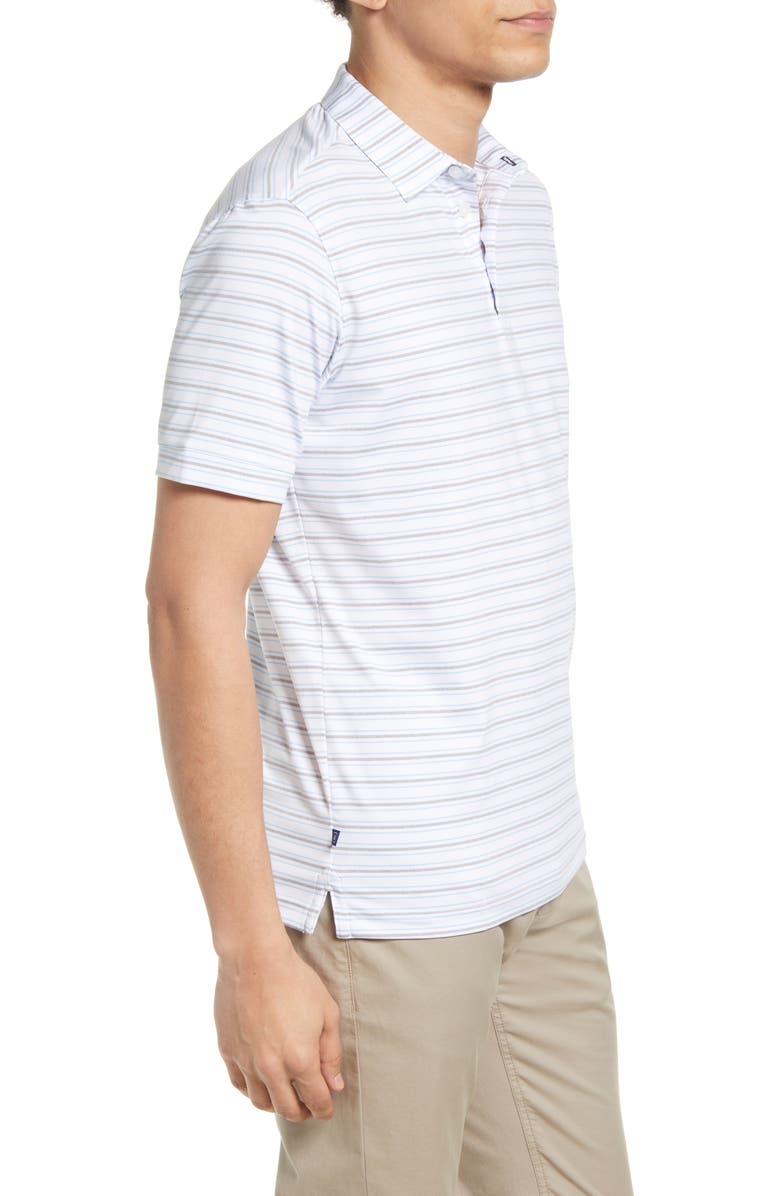 Mizzen+Main Versa Stripe Stretch Polo, Alternate, color, Mini Gray Stripe