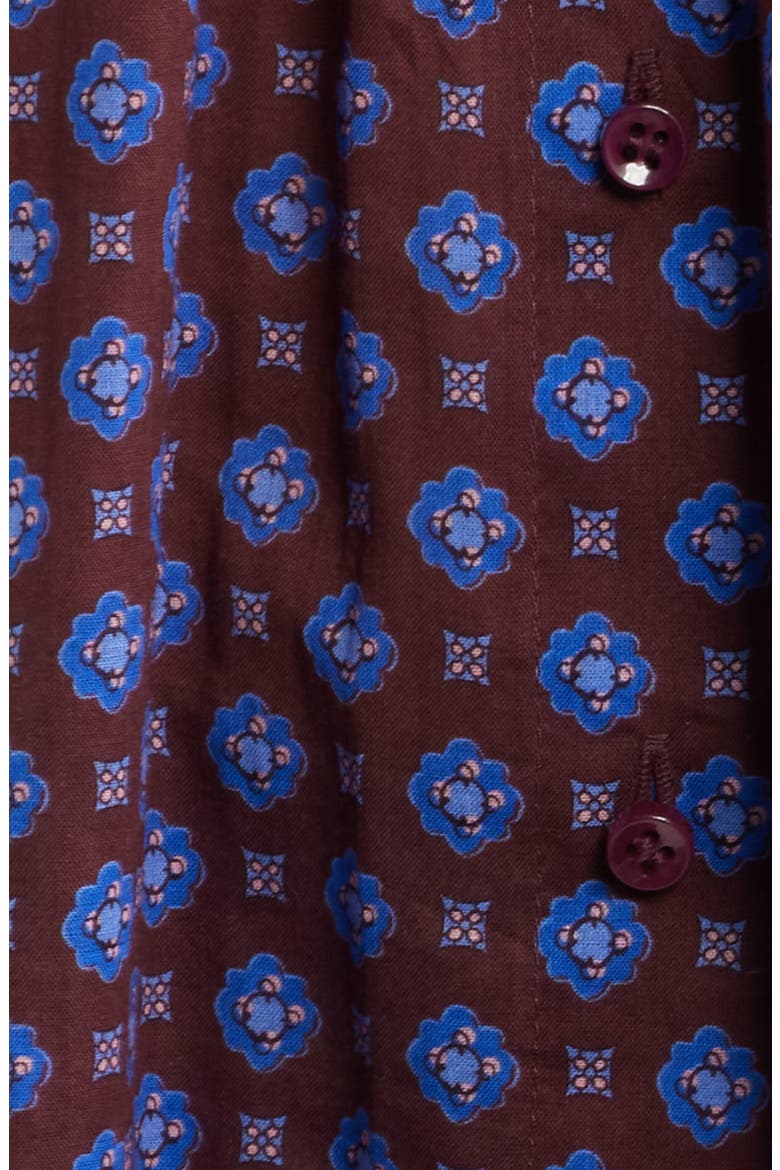 Jiana Print Organic Cotton Top, Alternate, color, MENORCA FOULARD