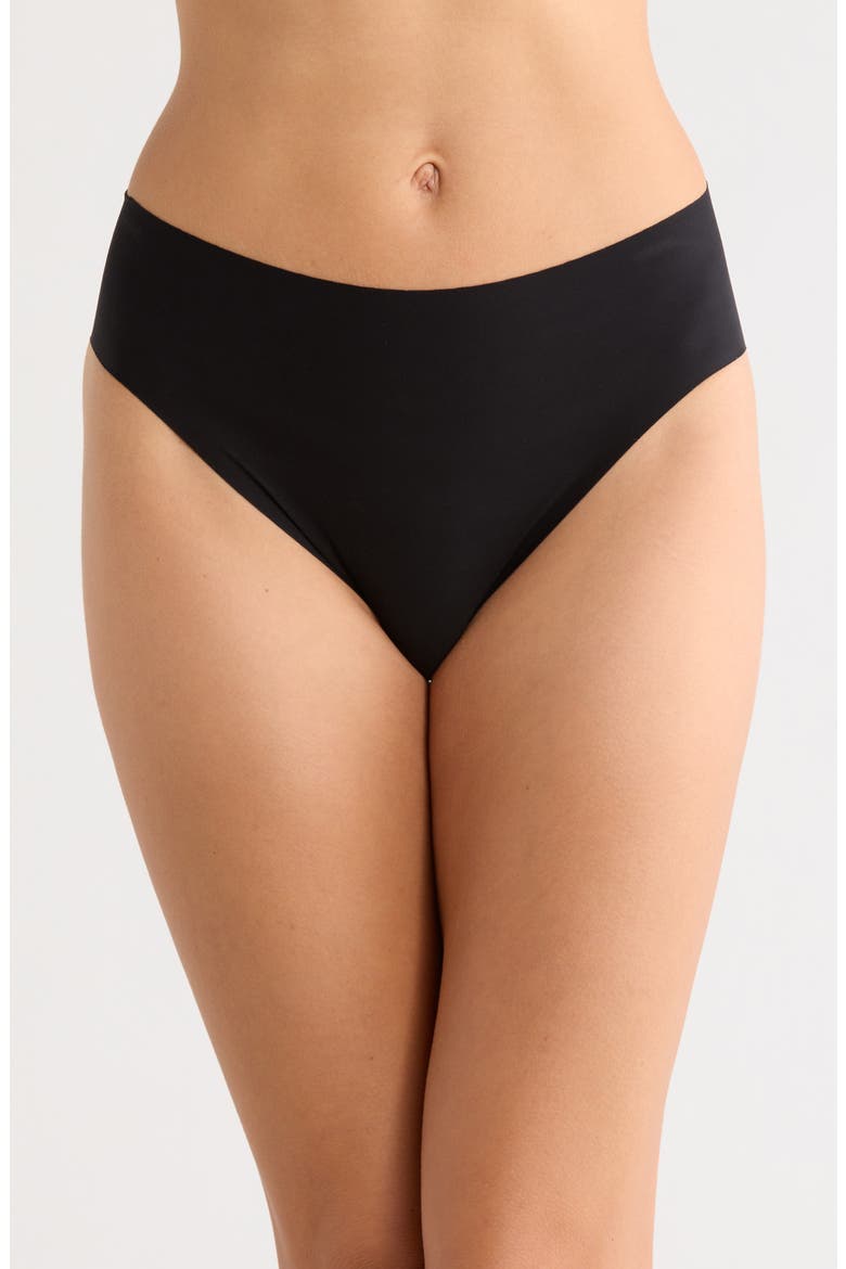 Invisible Edge High Cut Briefs, Main, color, BLACK