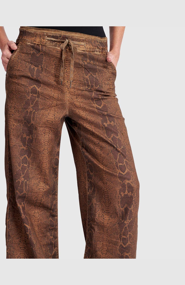 Alembika Python Wide Leg Stretch Jeans, Alternate, color, Boa