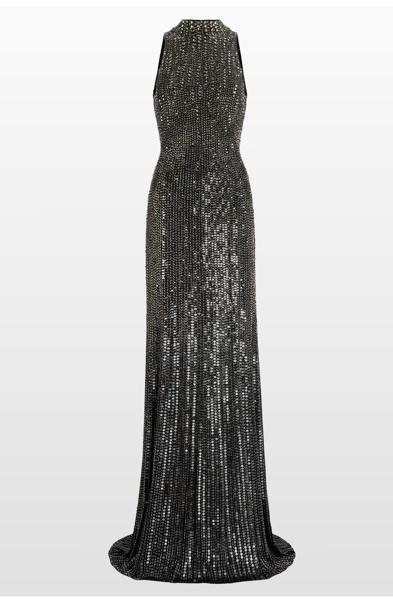 Jenny Packham Benue Sequin-Embellished Maxi Dress, Main, color, Liquorice