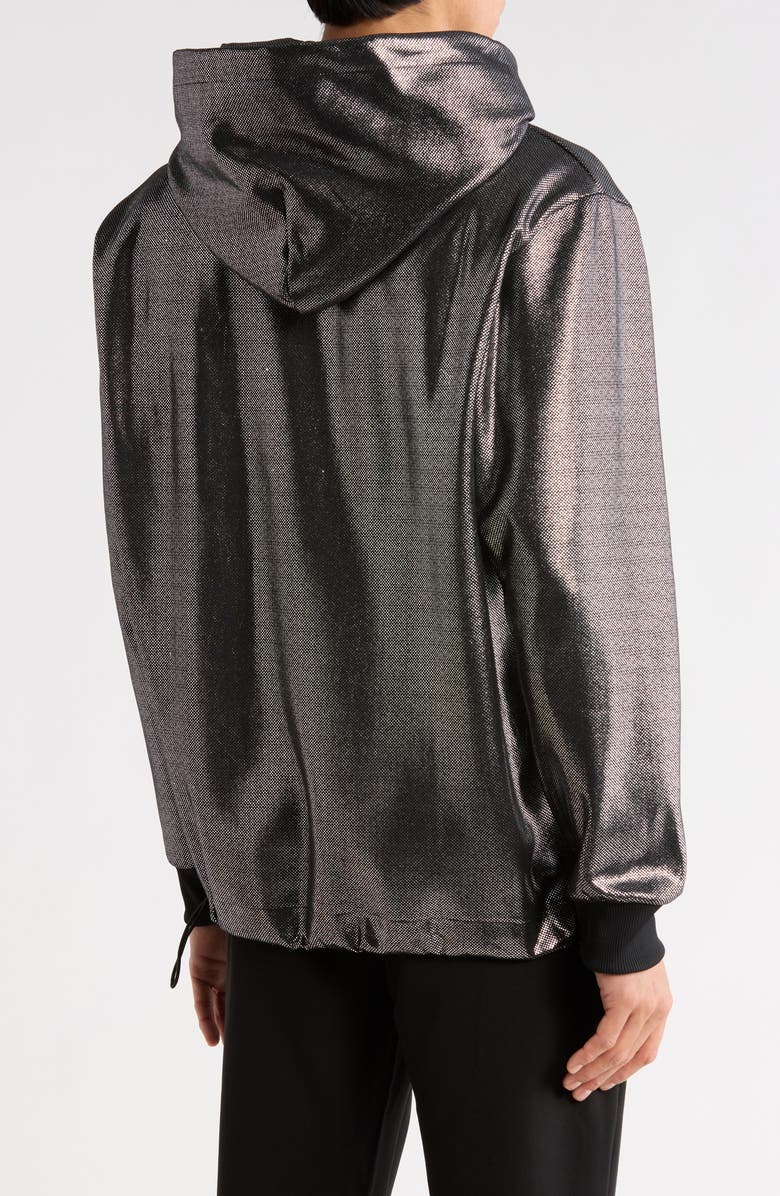 BOSS Descolar Metallic Hoodie, Alternate, color, Black