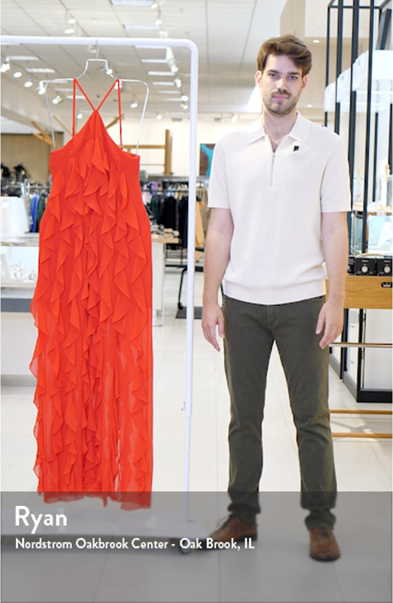 Corkscrew Ruffle Chiffon Gown, sales video thumbnail