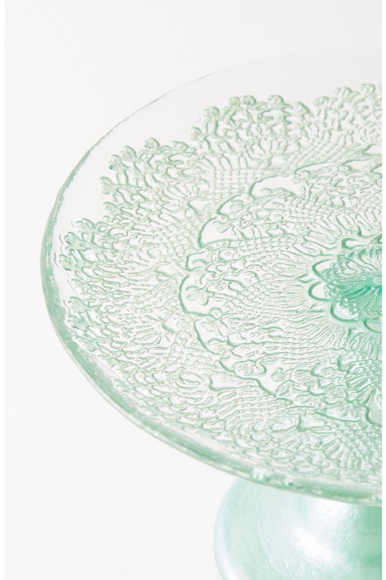 Anthropologie Metallic Lace Cake Stand, Alternate, color, MINT