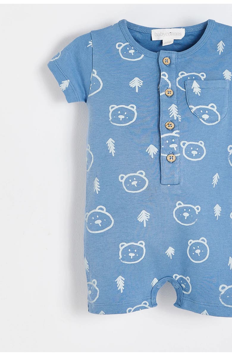 Babycottons Blue Coverall for Infant, Alternate, color, Pastel-Blue