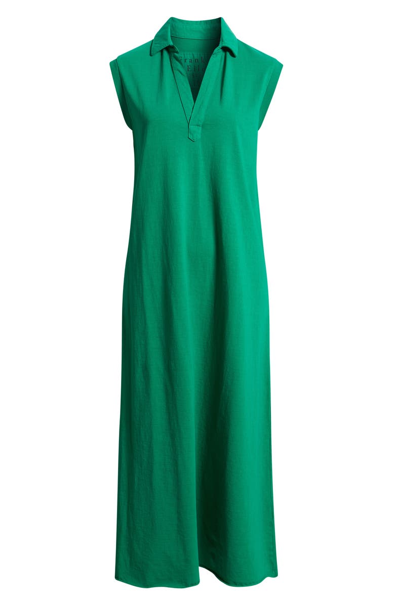 Frank & Eileen Lillian Sleeveless Cotton Polo Dress, Alternate, color, Birdie Green