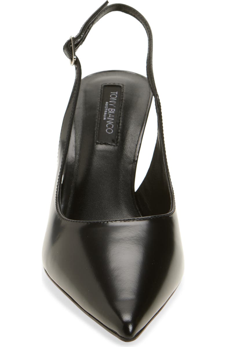 Tony Bianco Baz Pointed Toe Slingback Pump, Alternate, color, Black High Shine