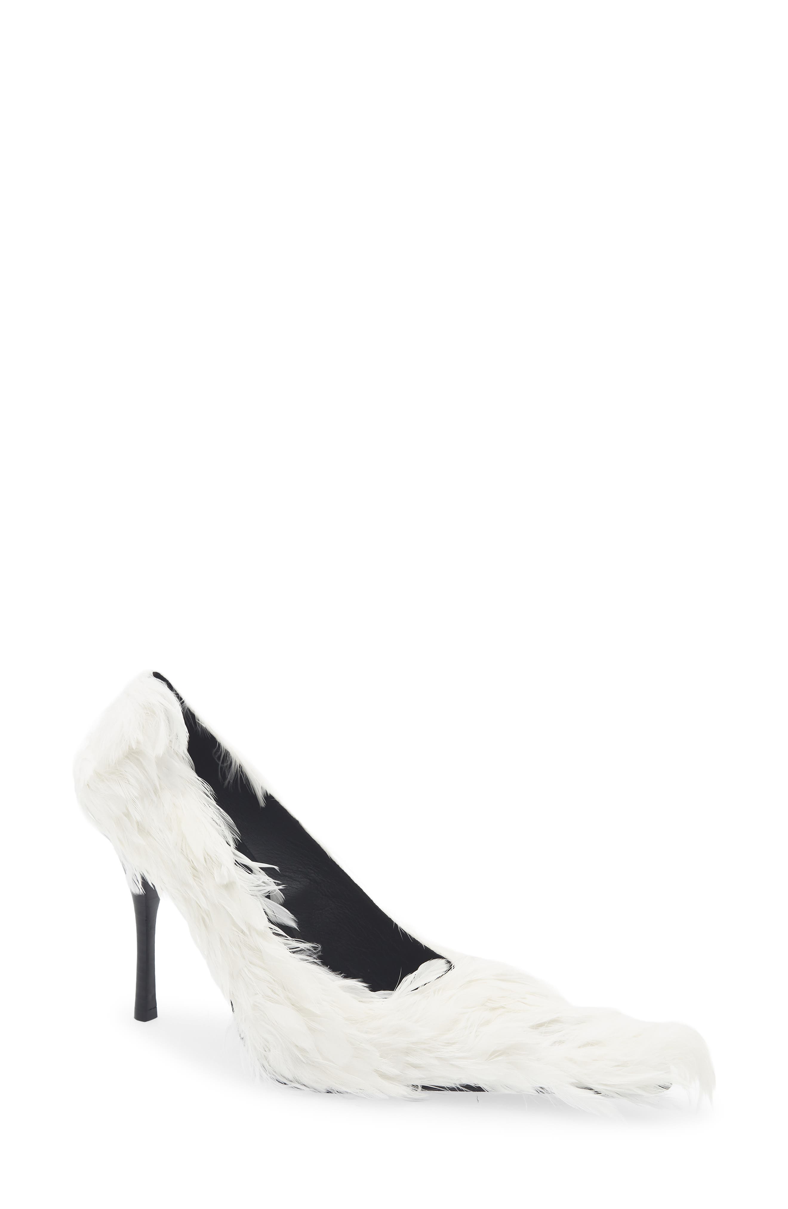 Plumage Pointed Toe Pump, Main, color, WHITE