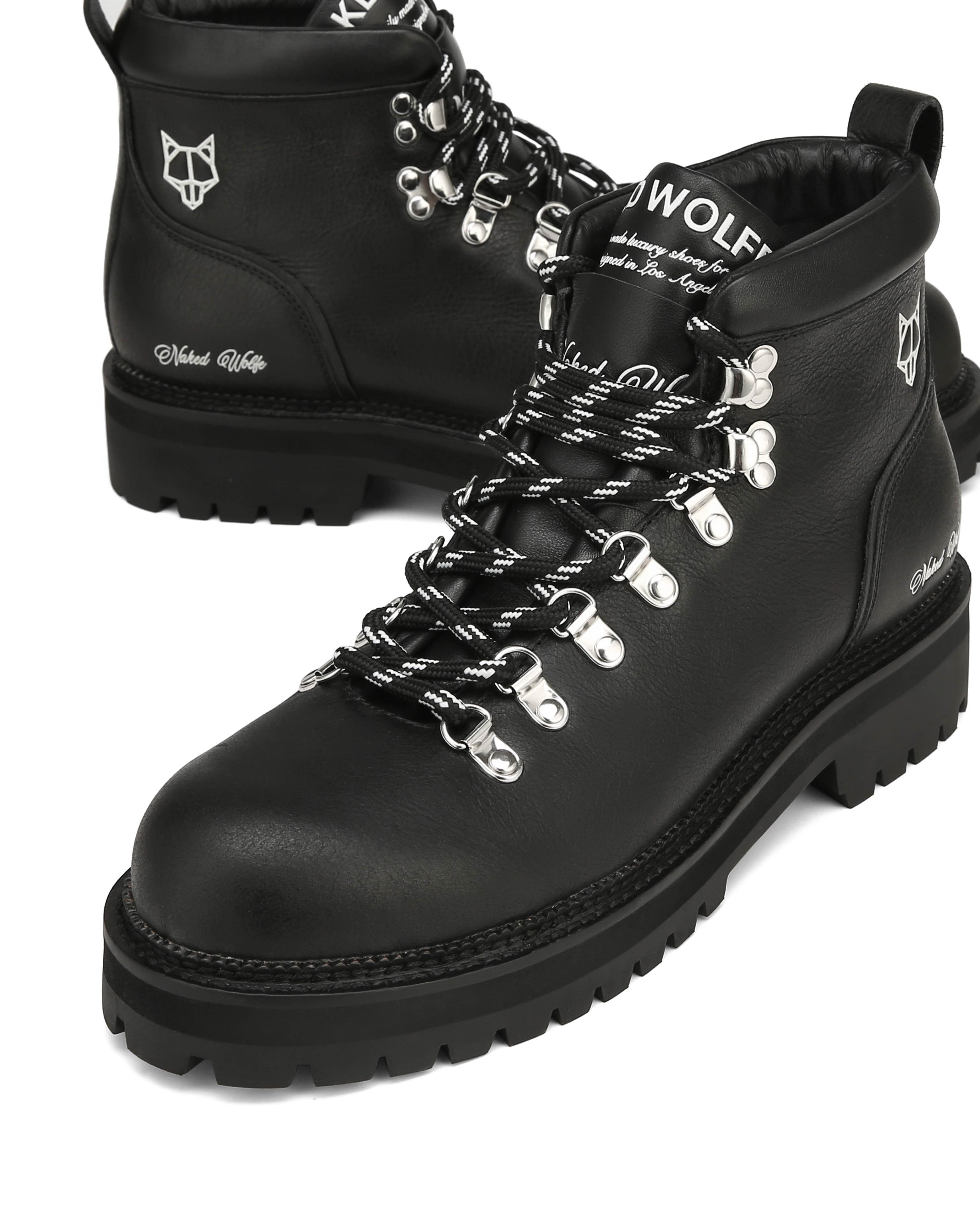 Naked Wolfe Bear Leather Boot, Alternate, color, Black