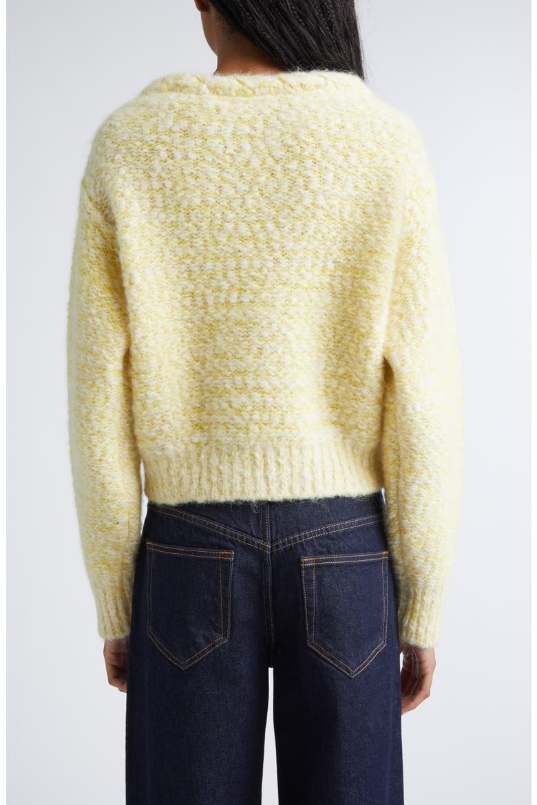 Dorota Alpaca & Mohair Blend Cable Sweater, Alternate, color, ECRU/ YELLOW