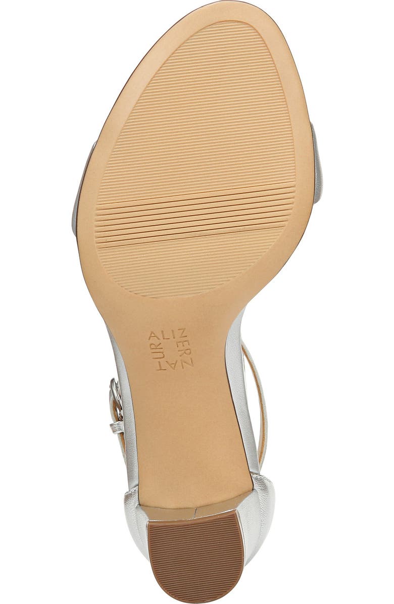 Naturalizer True Colors Vera Ankle Strap Sandal, Alternate, color, Silver Leather