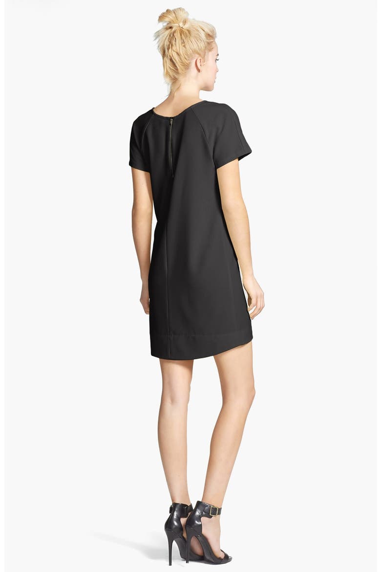 Crepe Shift Dress, Alternate, color, BLACK
