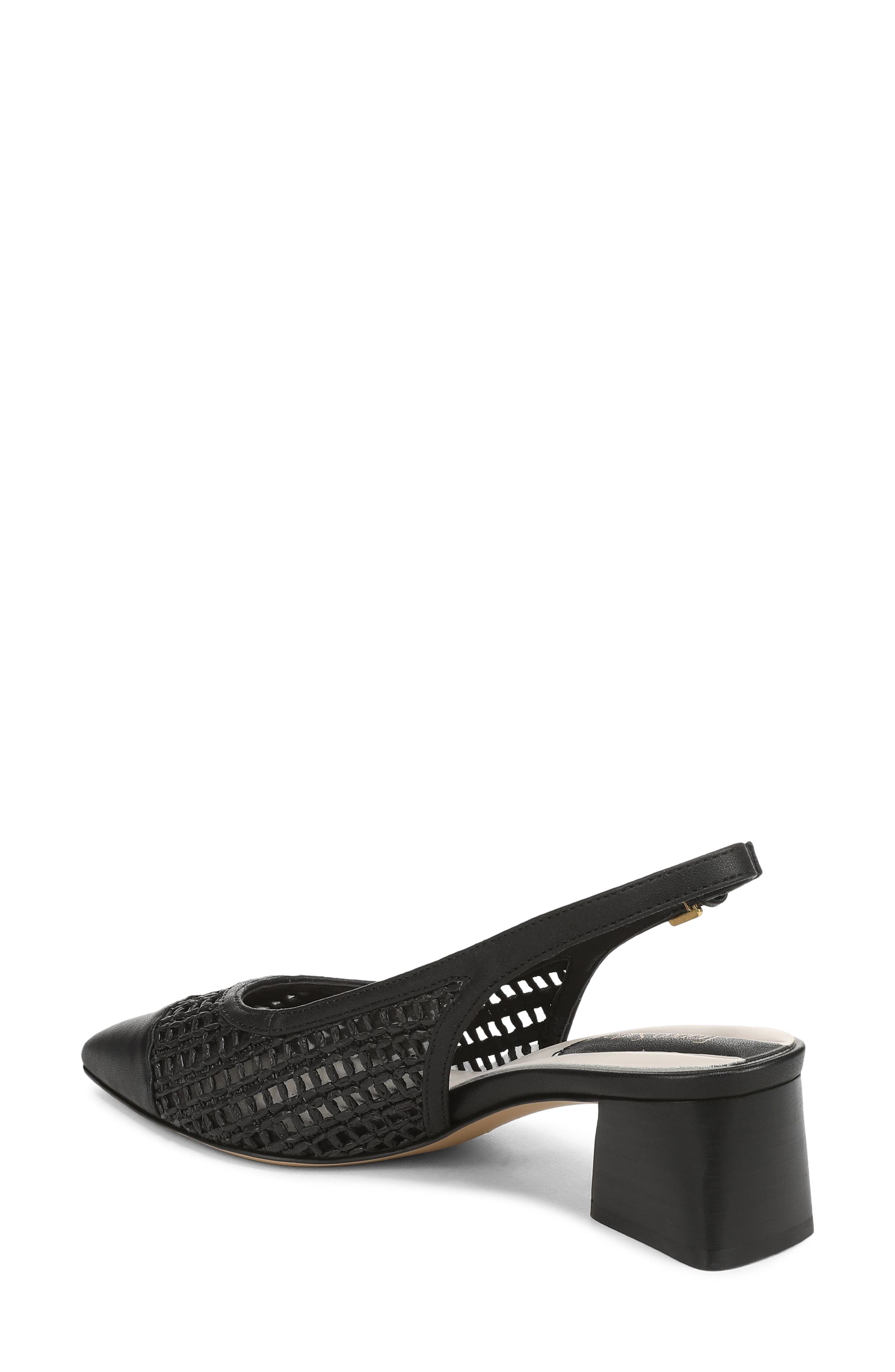 Franco Sarto Racer Slingback Pointed Toe Pump, Alternate, color, Black/ Black