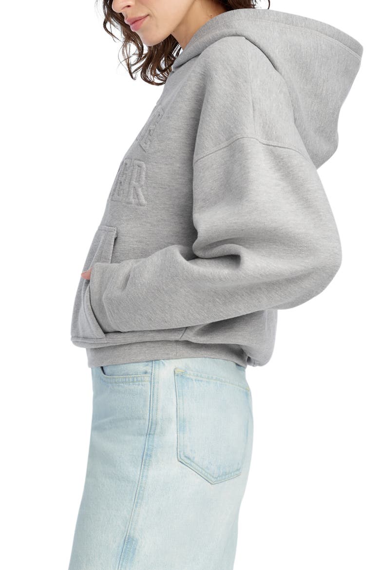 The Collegiate Embossed Hoodie, Alternate, color, HEATHER GREY