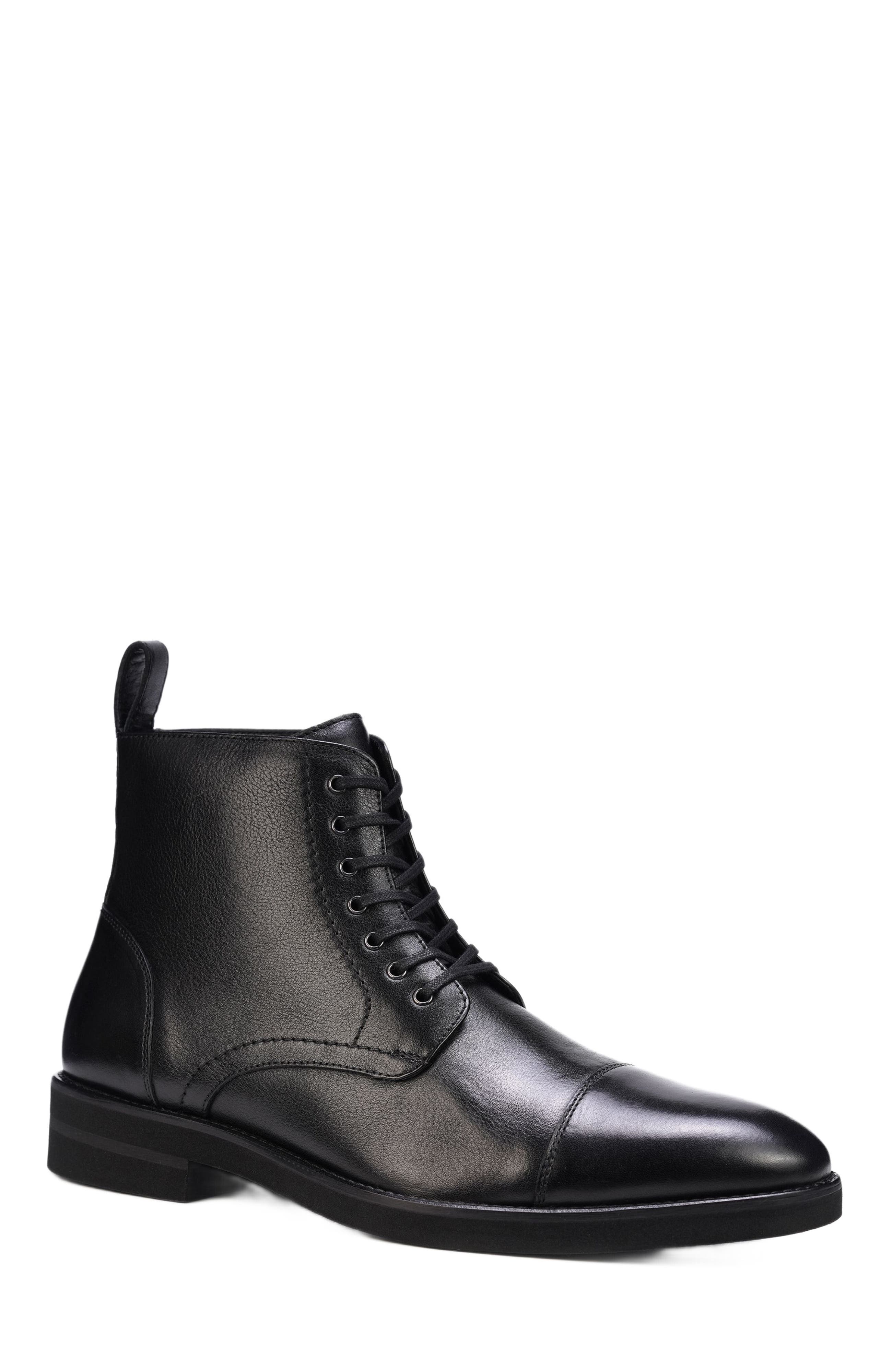 Anthony Veer James Lace-up Boot, Main, color, Black