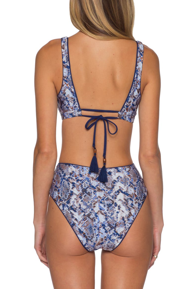 Animal Kingdom Bralette Bikini Top, Alternate, color, PYTHON