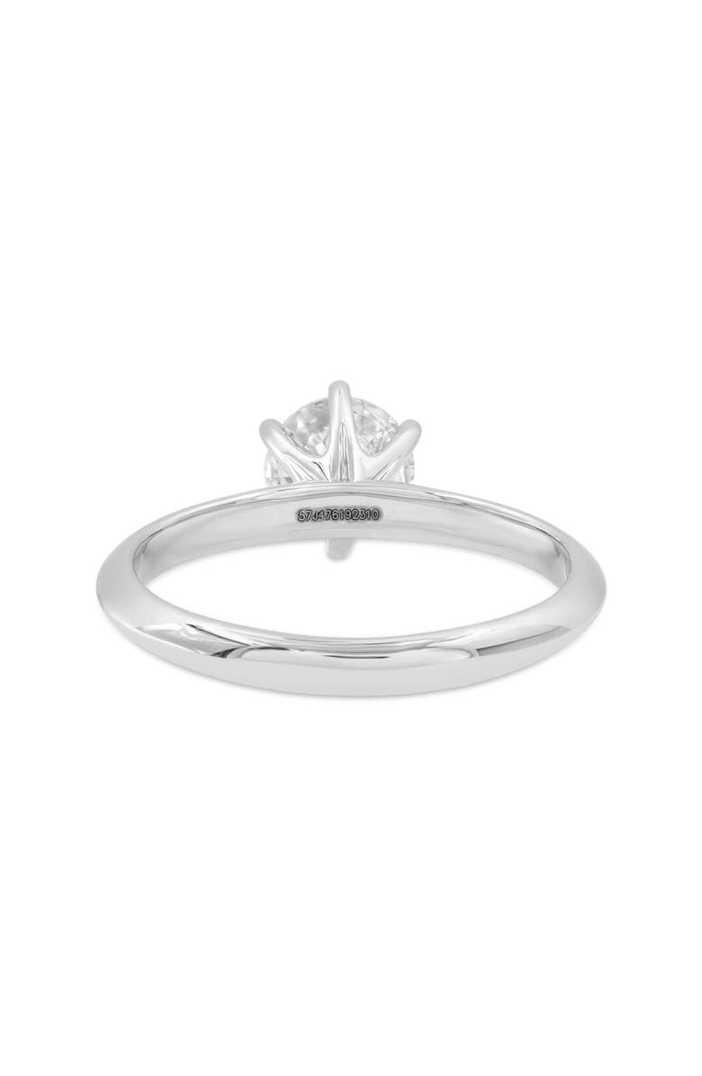 LuvMyJewelry Tesi 14K White Gold Round Shape Lab Grown Diamond Solitaire Ring - 1 Ct, Alternate, color, 14K White Gold