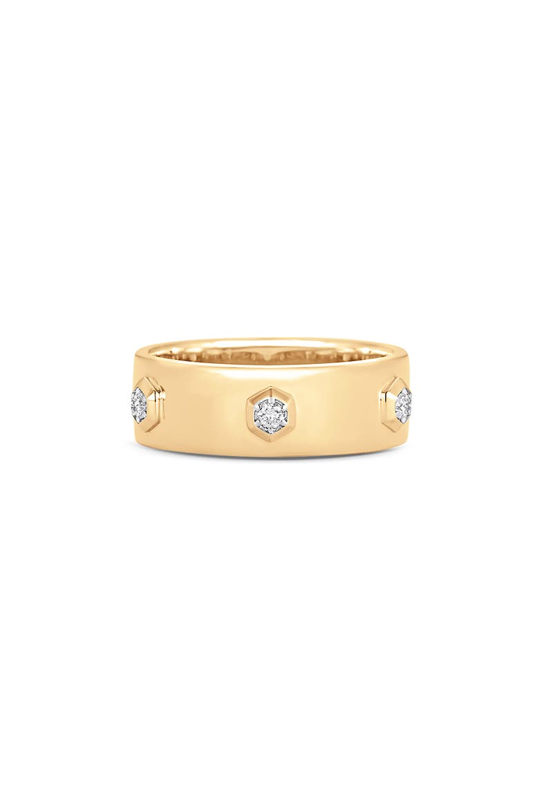 Honey Comb Diamond Band Ring, Main, color, YELLOW GOLD