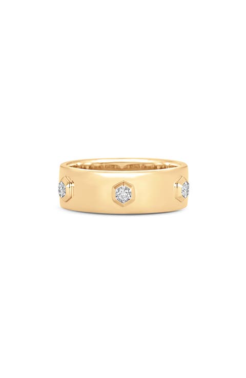Honey Comb Diamond Band Ring