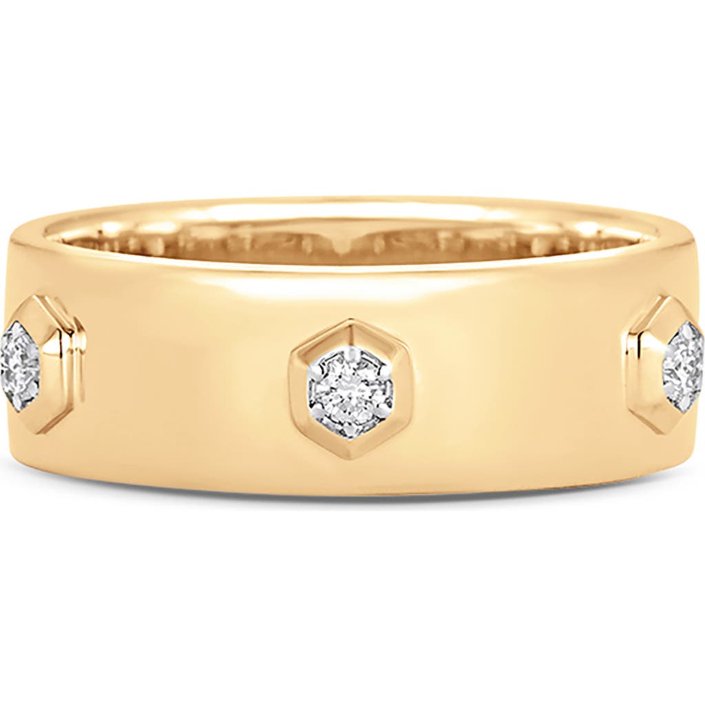 Sara Weinstock Honey Comb Diamond Band Ring In Yellow Gold