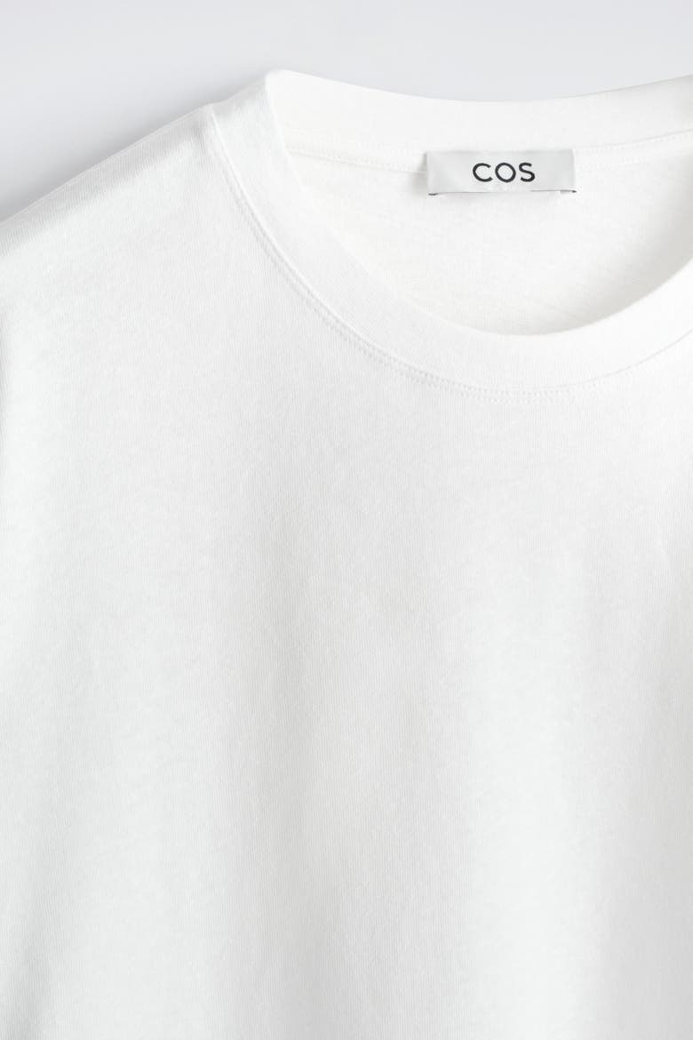 Relaxed Cotton-linen T-shirt, Alternate, color, WHITE