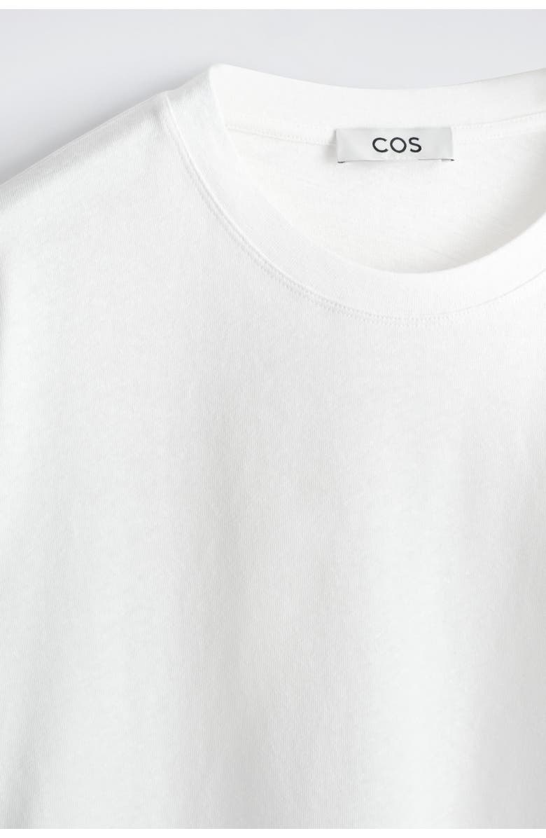 COS Relaxed Cotton-linen T-shirt, Alternate, color, White