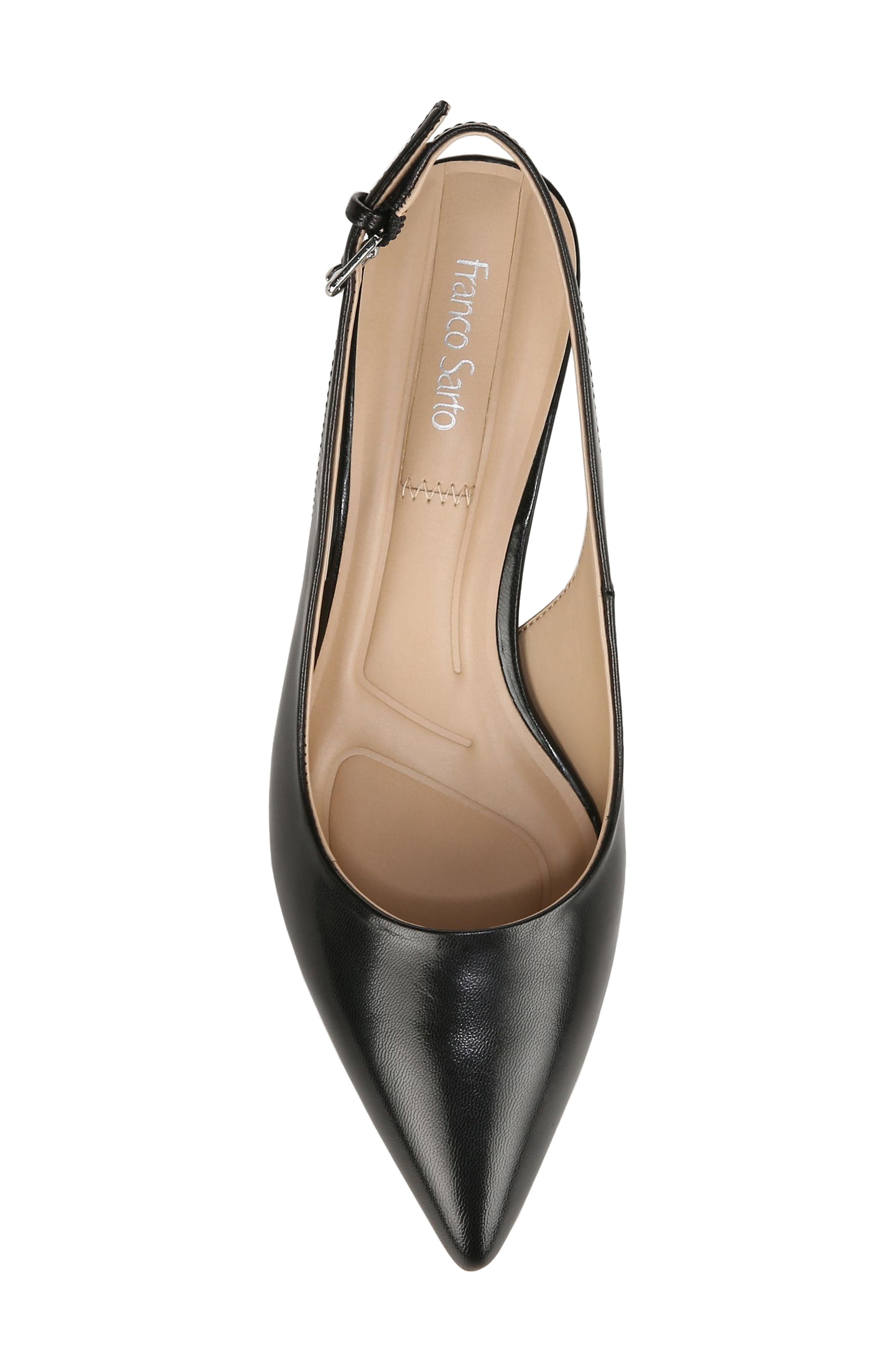 Franco Sarto Racer Slingback Pointed Toe Pump, Alternate, color, Black