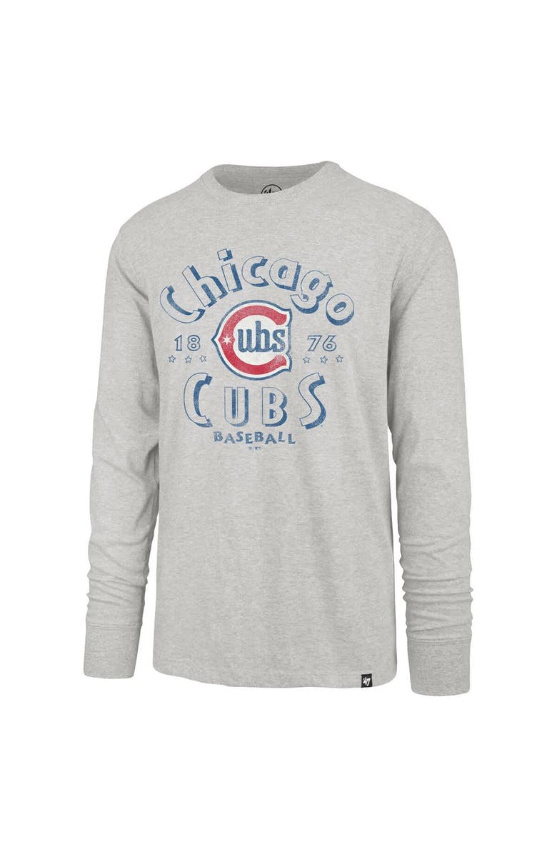 '47 Men's '47 Gray Chicago Cubs Circle Change Franklin Long Sleeve T-Shirt, Alternate, color, Gray