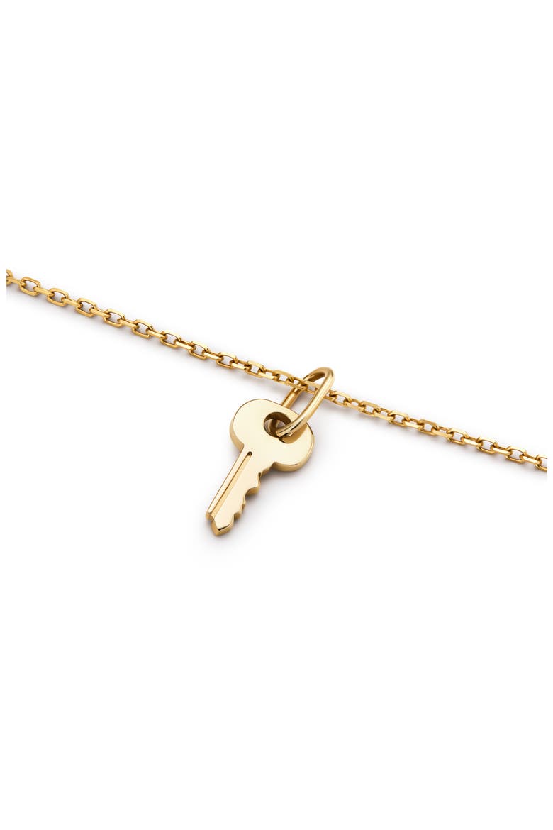 Gold Pendant Necklace - Key Charm Necklace, Alternate, color, Gold