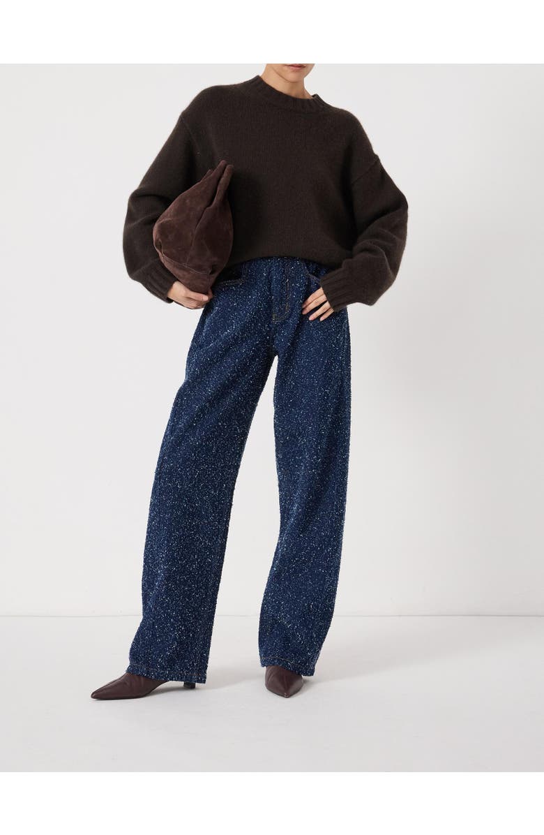 Hush Saskia Textured Straight Leg Jeans, Alternate, color, Rinse Wash