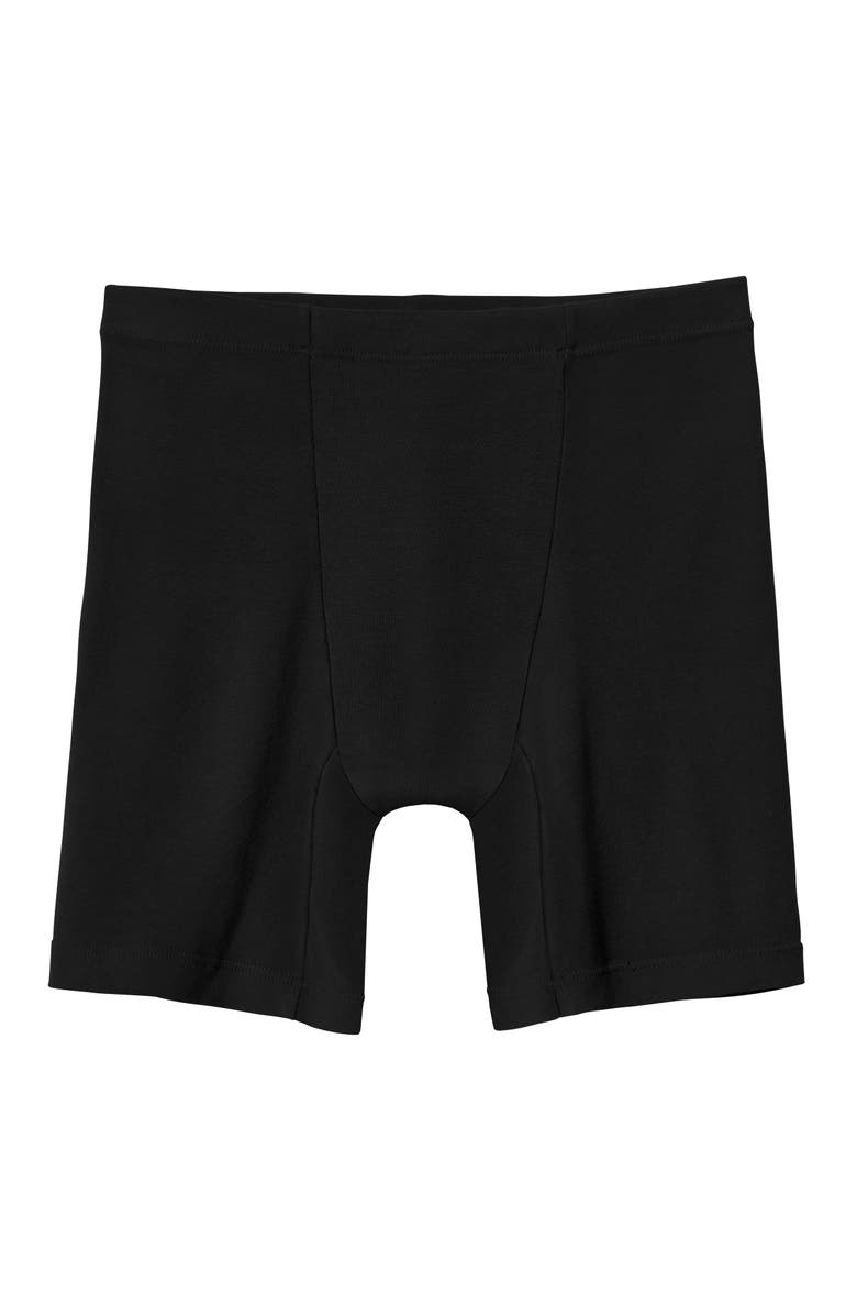 City Threads USA-Made Mens 100% Organic Cotton Athletic Boxer Brief, Main, color, Black