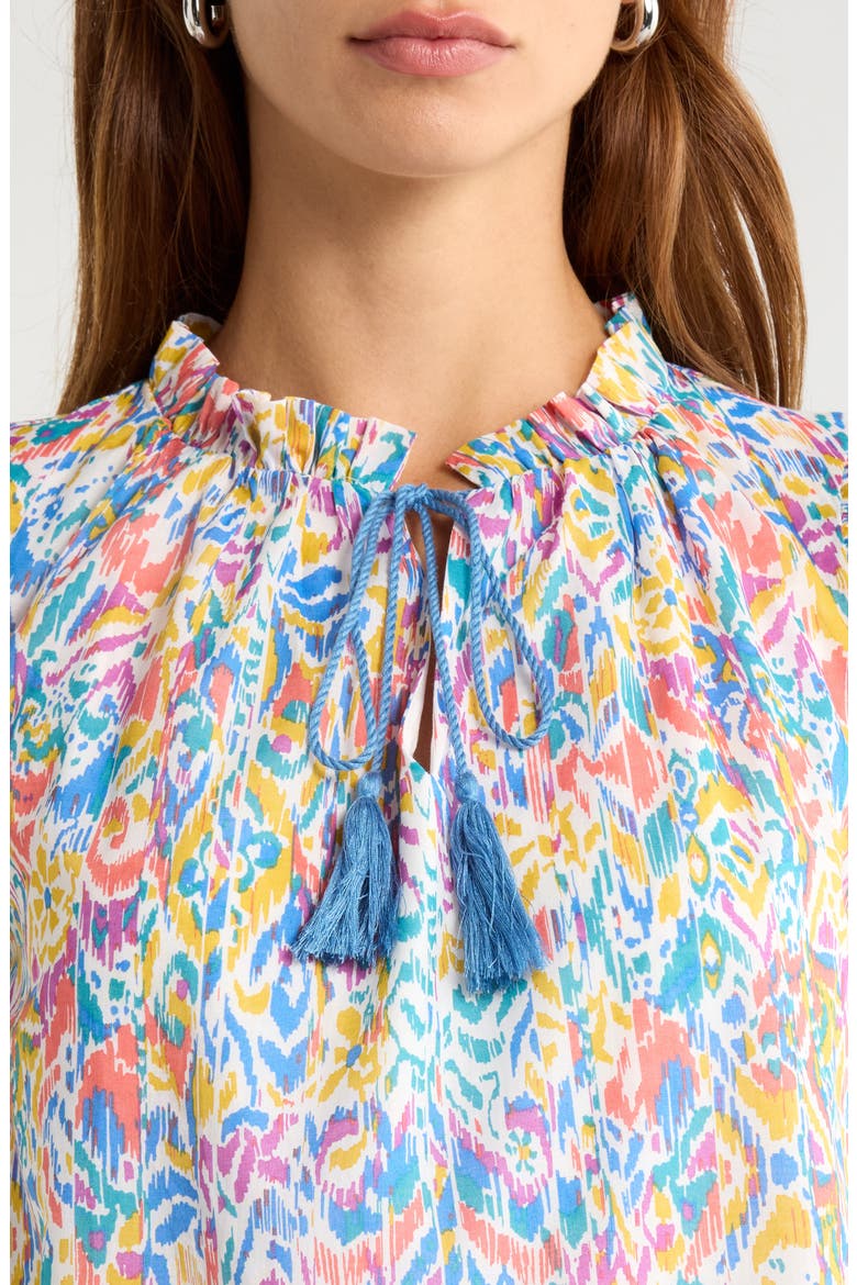Deniza Flutter Sleeve Top, Alternate, color, CREAM-MULTI