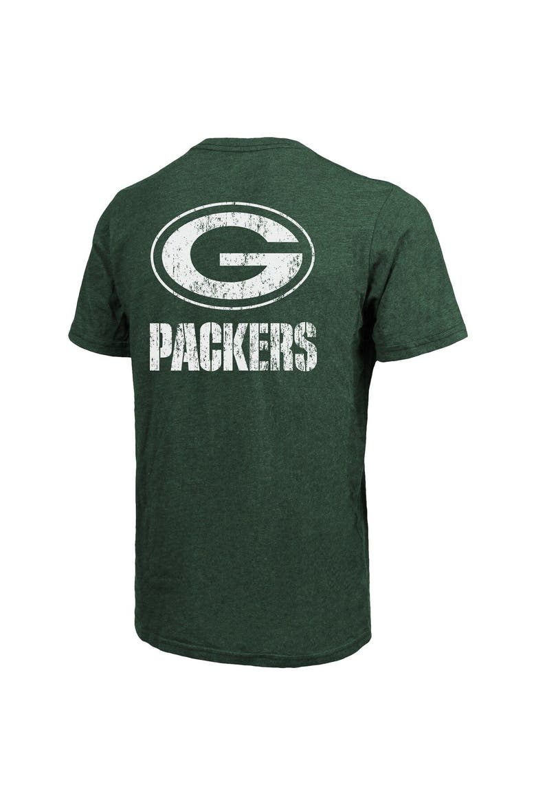 Green Bay Packers Majestic Threads Tri-Blend Pocket T-Shirt - Heathered Green, Alternate, color, Green