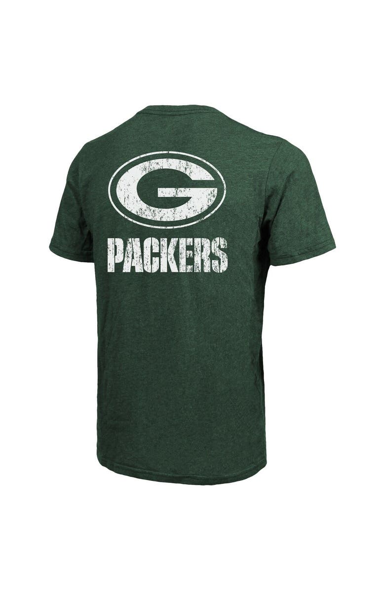 Majestic Threads Green Bay Packers Majestic Threads Tri-Blend Pocket T-Shirt - Heathered Green, Alternate, color, Green