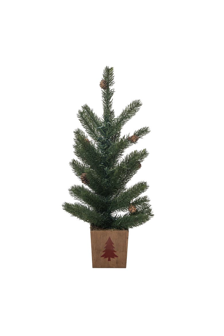 Artificial Green Christmas Tree in Box 24 inches, Main, color, Green