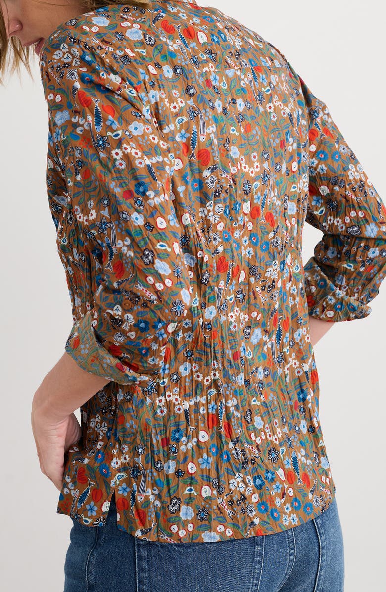 Seasalt Cornwall Larissa Floral Organic Cotton Button-Up Shirt, Alternate, color, Still Life Basket