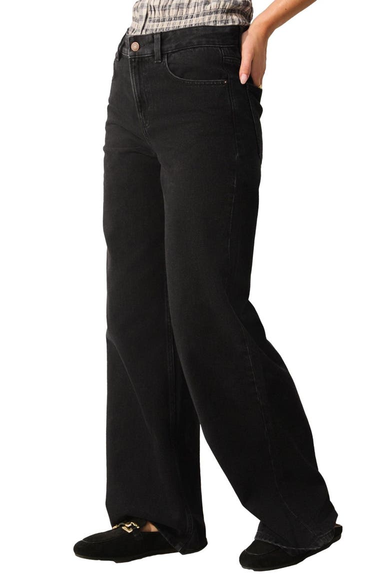 Wide Leg Jeans, Alternate, color, BLACK