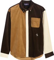 ROWING BLAZERS Relaxed Franklin Colorblock Stretch Corduroy Button-Down Shirt